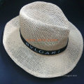 Custom Design palha chapéu Panamá com fita impressa para publicidade